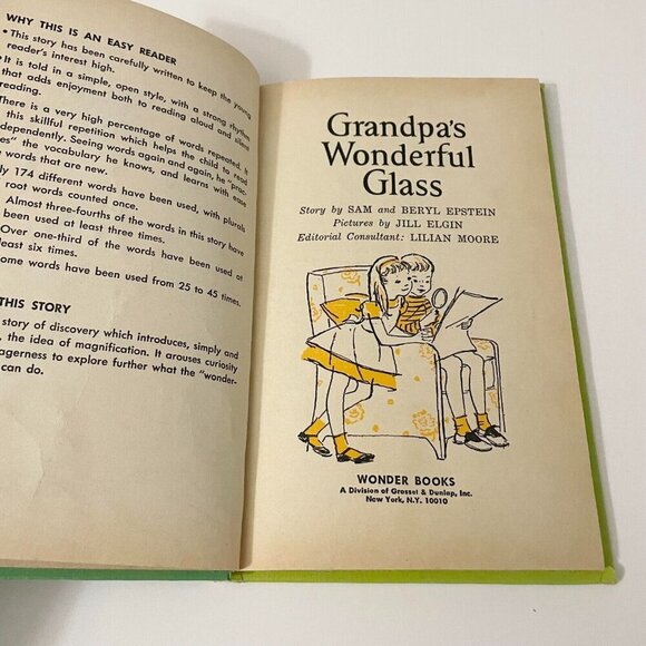 Vtg 1962 Grandpas Wonderful Glass by Sam and Beryl Epstein Easy Reader - Picture 13 of 16